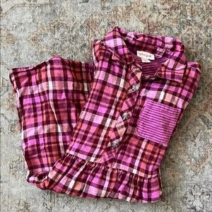 Cat and Jack Pink Plaid Button-Up Dress